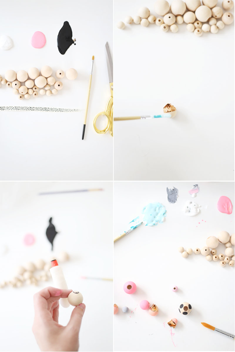 DIY kids mini bead necklace
