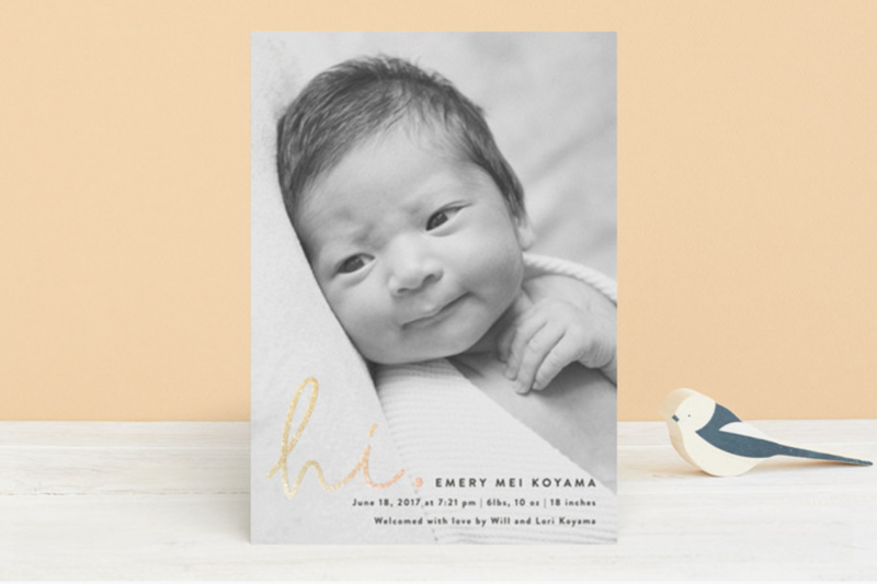 on trend birth announcements
